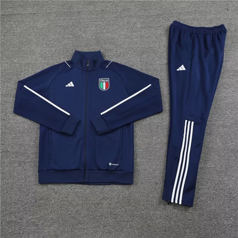 2023/2024 Italian long zipper jacket blue suit