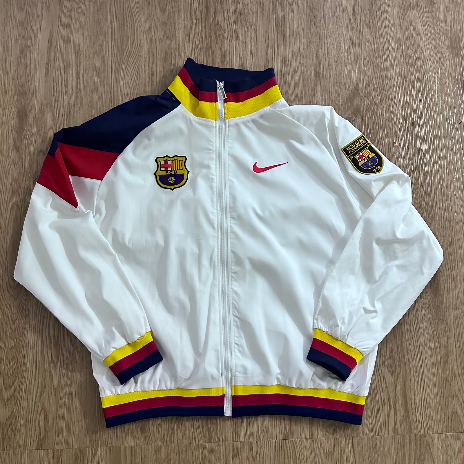 2025/26 Barcelona Retro Edition Waterproof Windbreaker