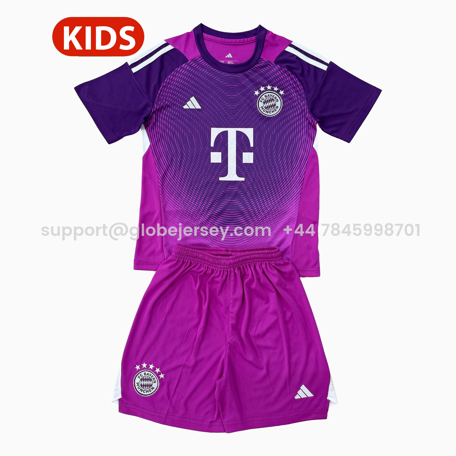 Bayern Munich 25-26 Pueple Goalkeeper Kids Kit