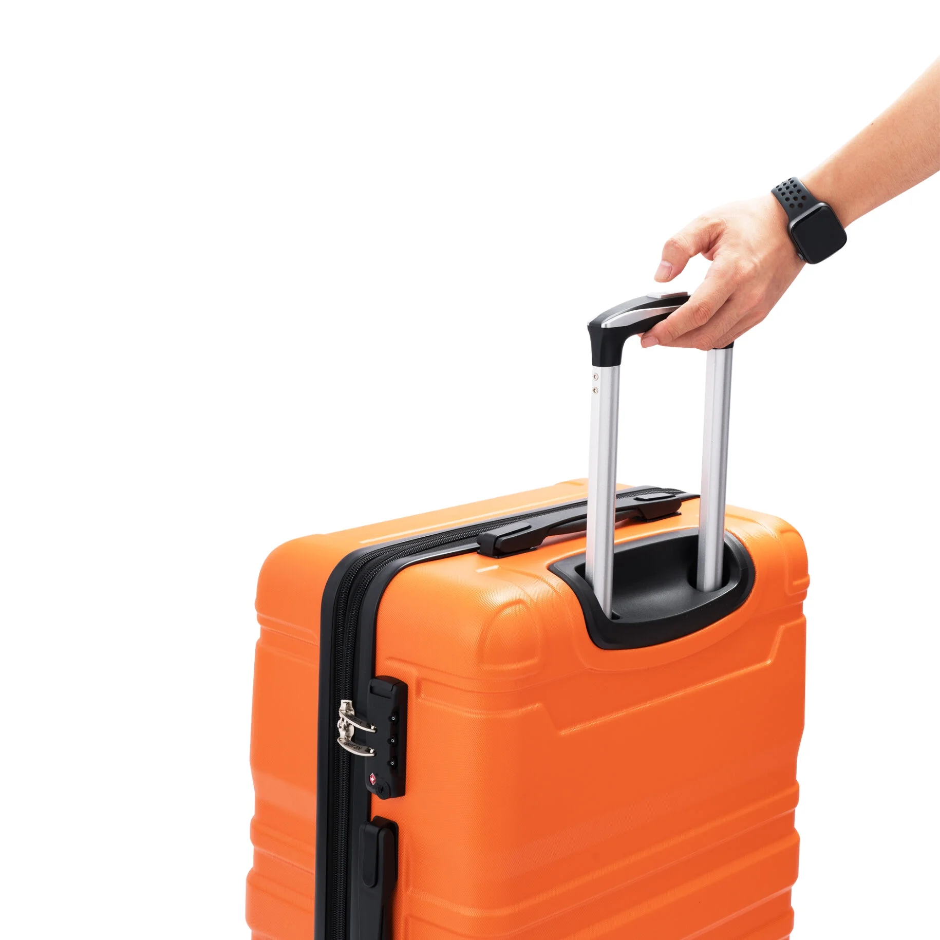 Luggage Sets New Model Expandable ABS Hardshell 3pcs Clearance Luggage Hardside Lightweight Durable Suitcase sets Spinner Wheels Suitcase with TSA Lock 20''24''28''(blue and brown)