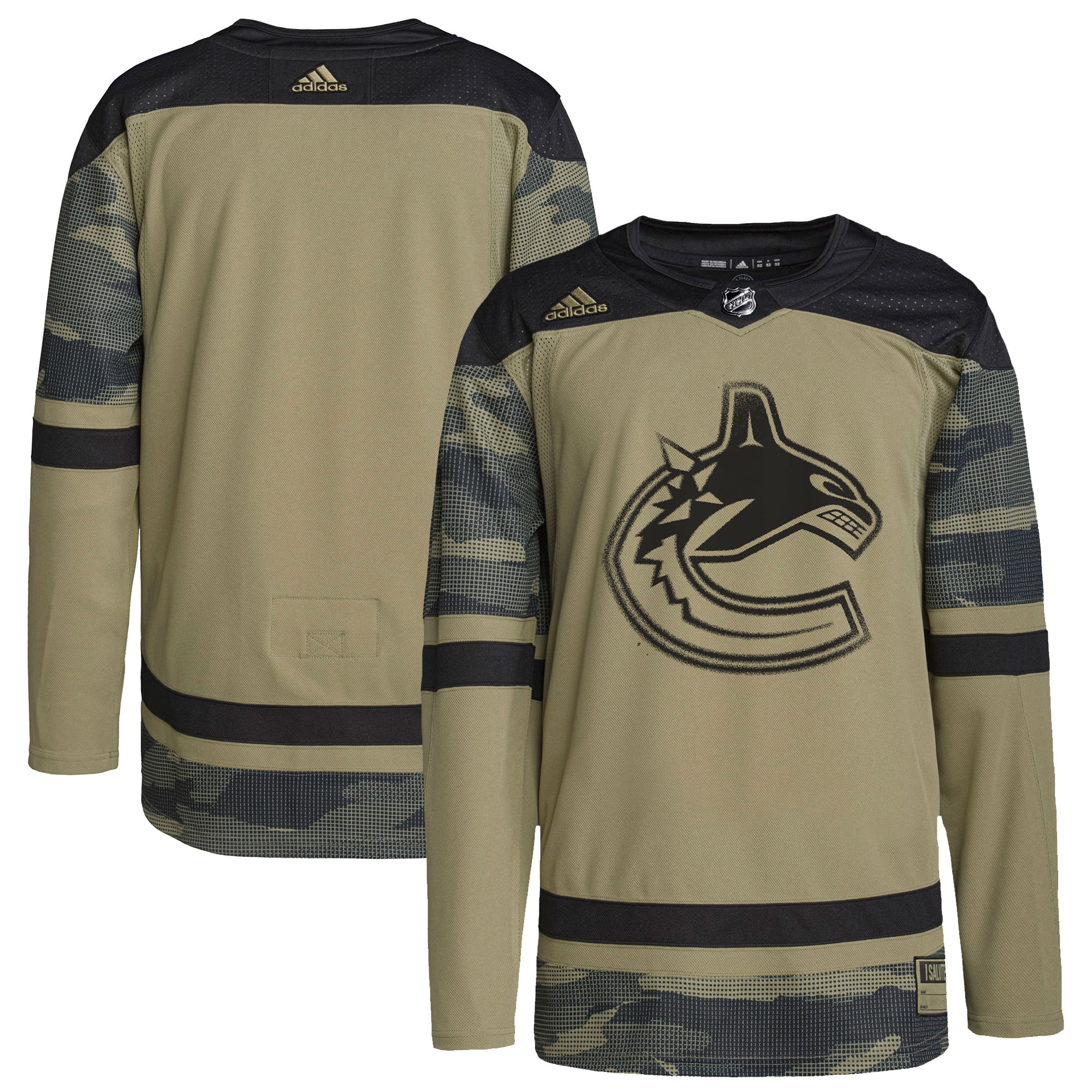 Vancouver Canucks  Logo Military Appreciation Team  Practice Jersey – Camo