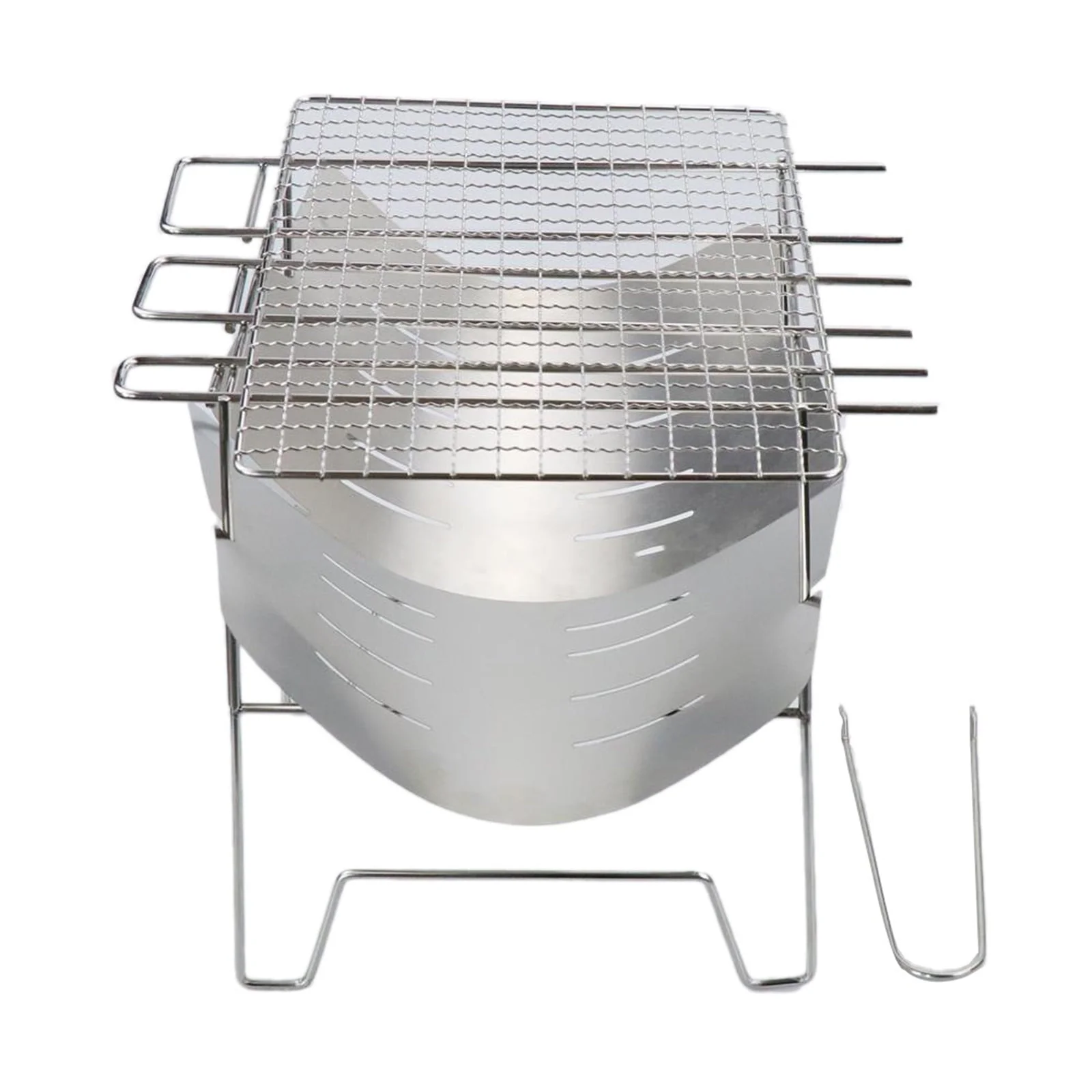 SHENGXINY Camping Supplies Clearance Folding Portable Barbecue Charcoal Grill, Barbecue Desk Tabletop Outdoor Stainless Steel Smoker Bbq For Outdoor Cooking Camping Picnics Beach Camping & Hiking
