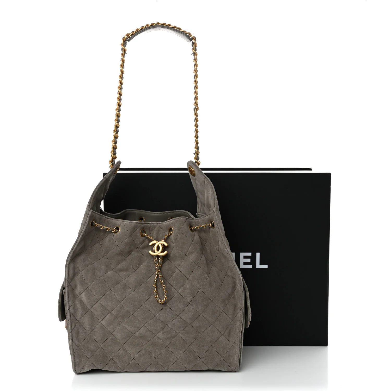 Suede Quilted Medium Chanel 25 Handbag