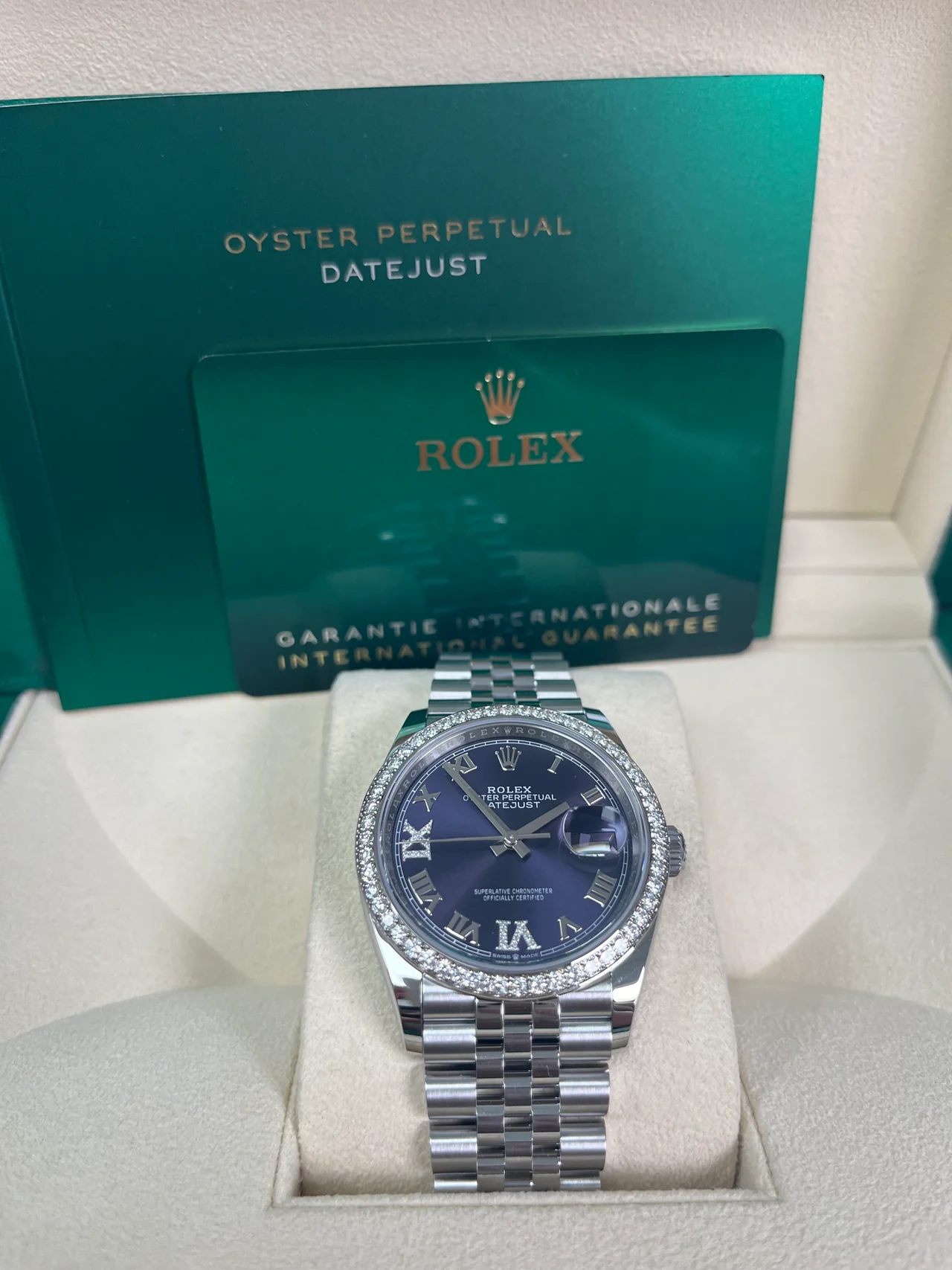 【Super Clone】RLX  Datejust 36mm 126284 Aubergine Dial Jubilee Bracelet