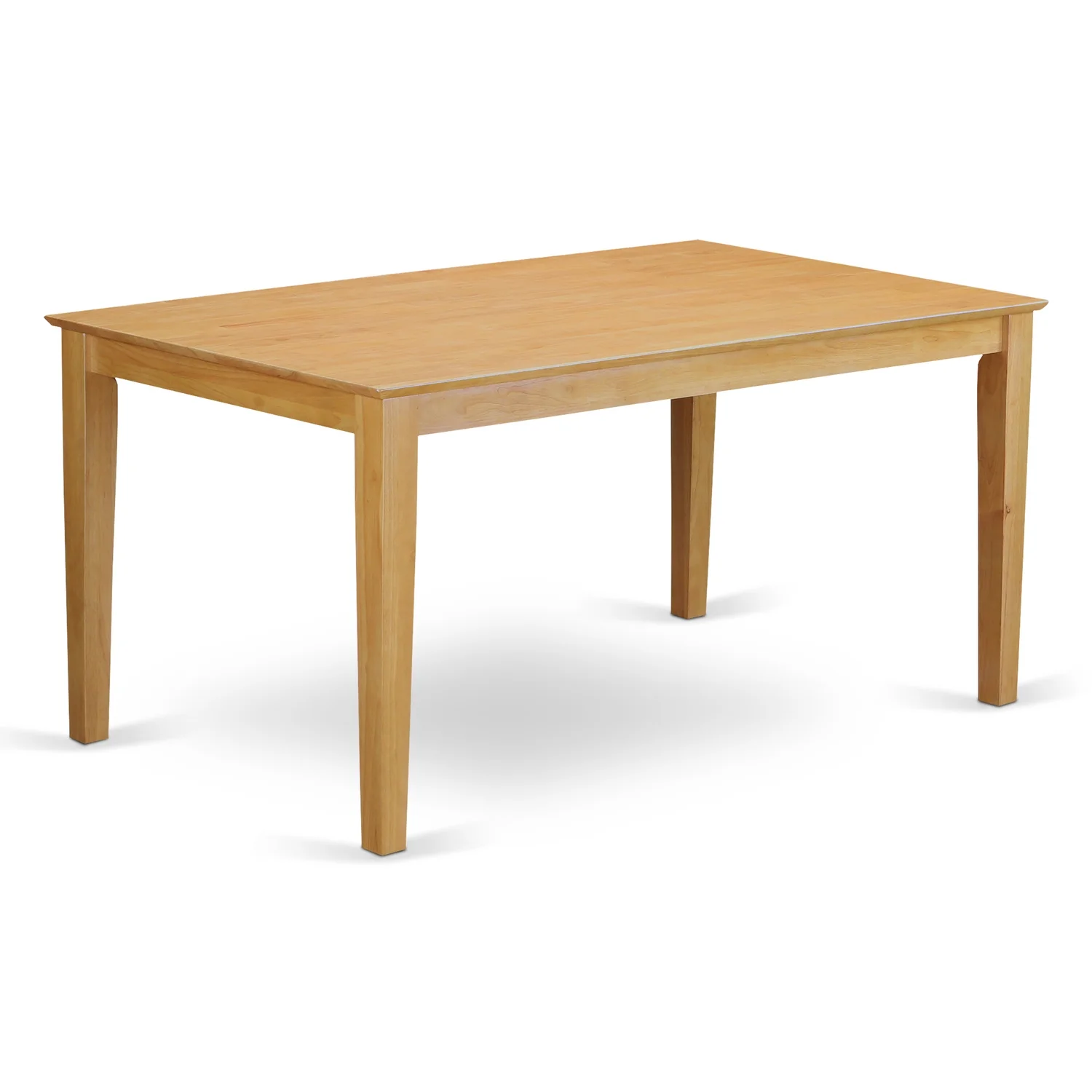 East West Furniture CAAV7-OAK-C Dinette Table & 6 Chairs, Oak
