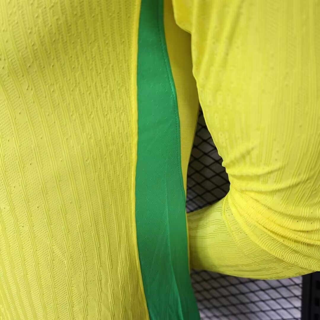 2025-26-Brazil Home Long Sleeve-Player Edition