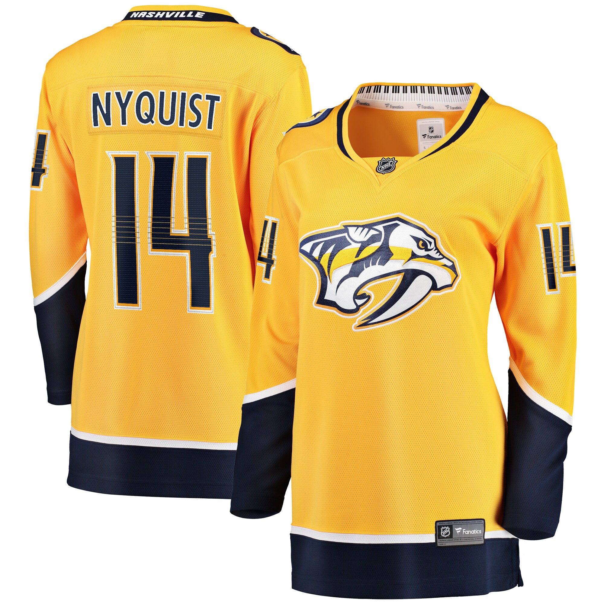 Gustav Nyquist Nashville Predators Fanatics Women’s Home Breakaway   Jersey – Gold