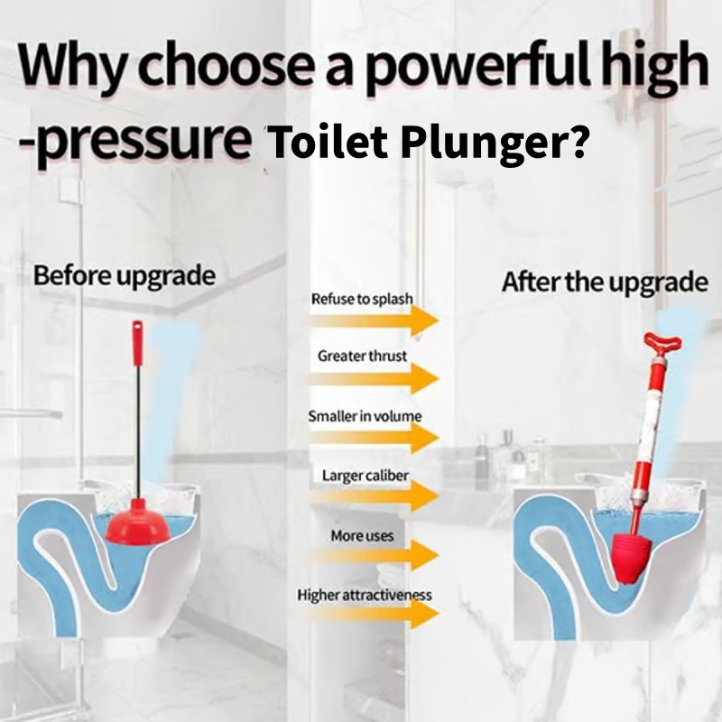 High-Pressure Plunger for Toilets & Drains