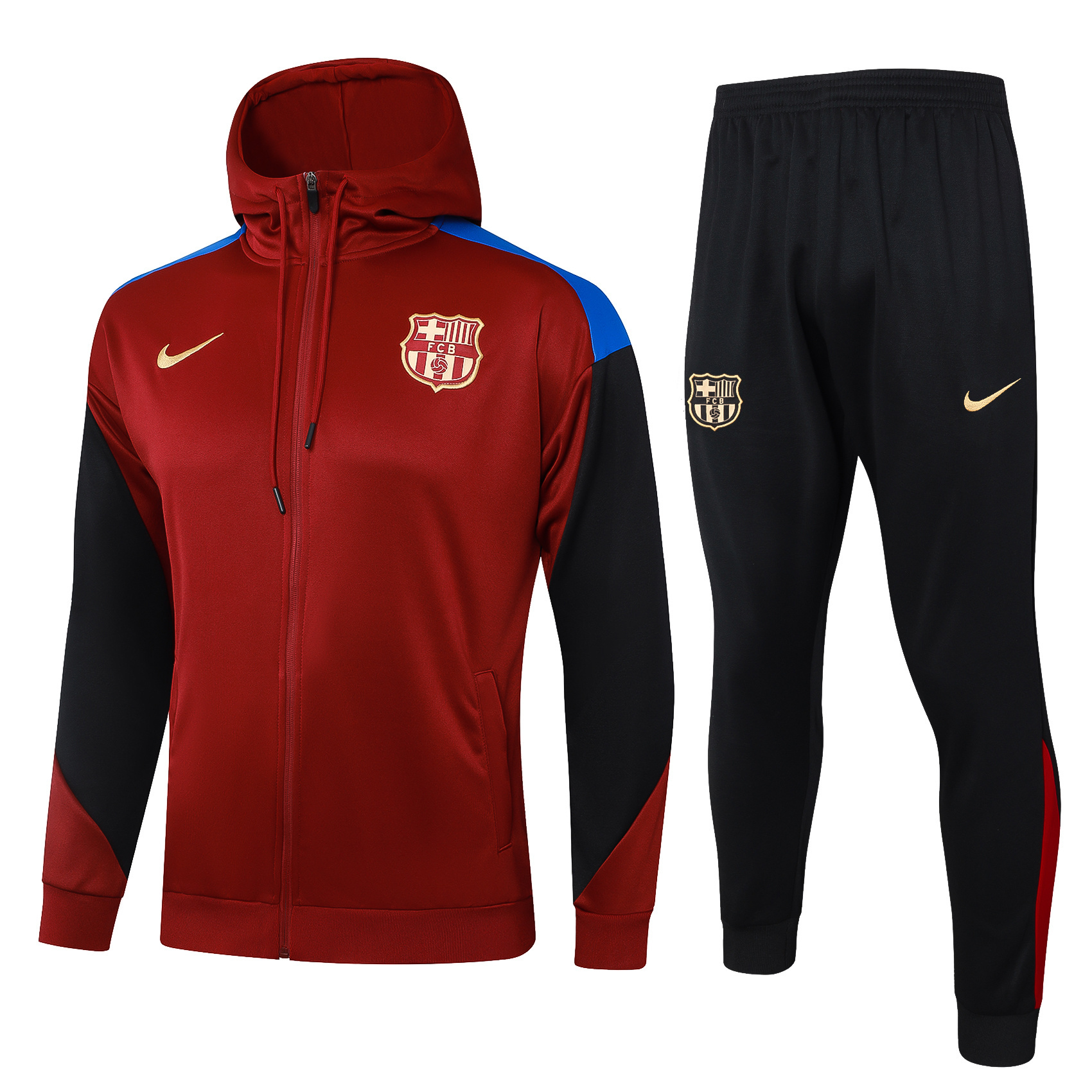 2024/25 Barcelona Winter Hooded Long-Sleeved Thick Jersey