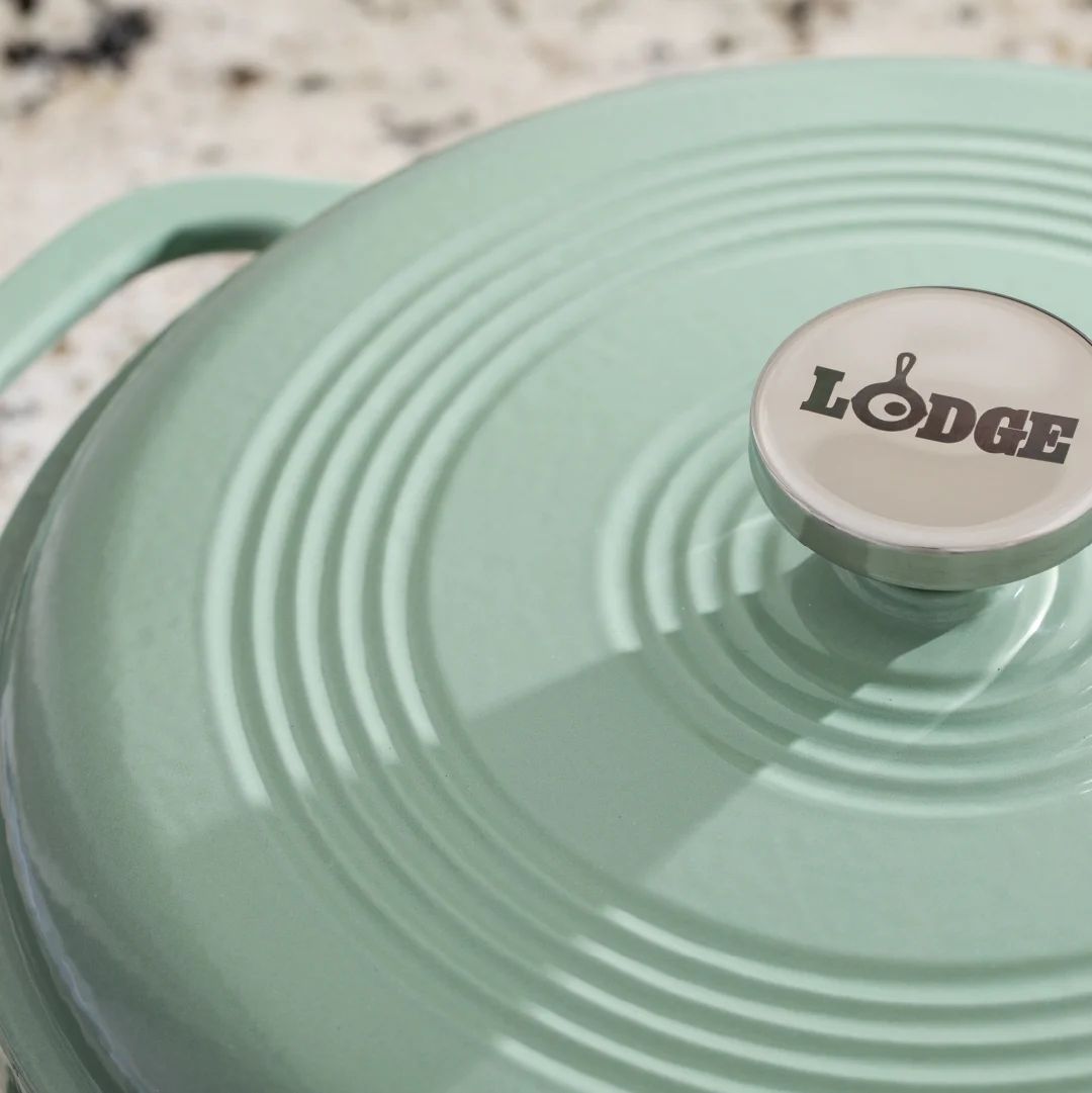 Lodge Cast Iron 6 Quart Enameled Dutch Oven, Indigo