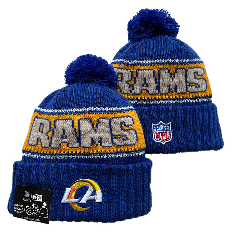 Los Angeles Rams Cuffed Knit Hat with Pom