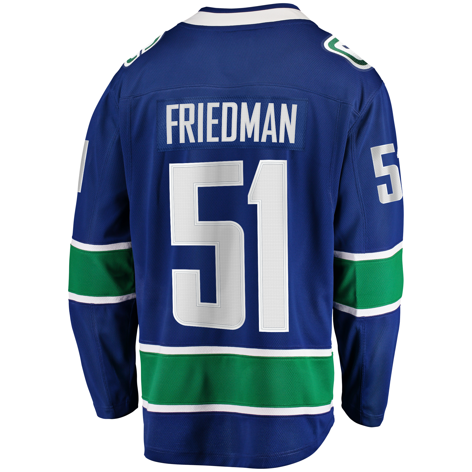 Mark Friedman Vancouver Canucks Fanatics Home Premier Breakaway   Jersey – Blue