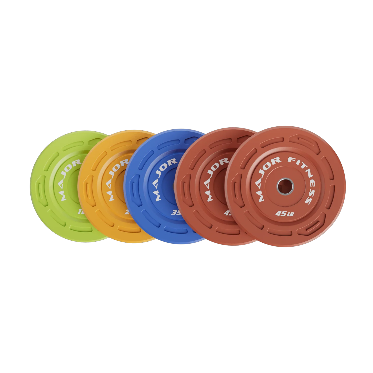 Major Fitness Color Grip Low Bounce Bumper Plates