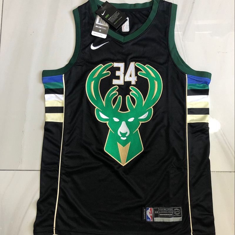 Giannis Antetokounmpo Milwaukee Bucks Black 34 MN