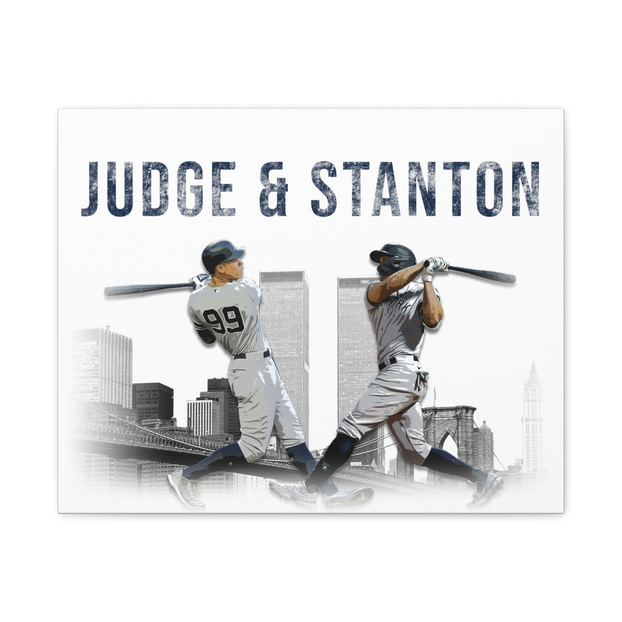 Aaron Judge & Giancarlo Stanton New York Yankees Twin Towers Premium Wall Art Canvas Wrap