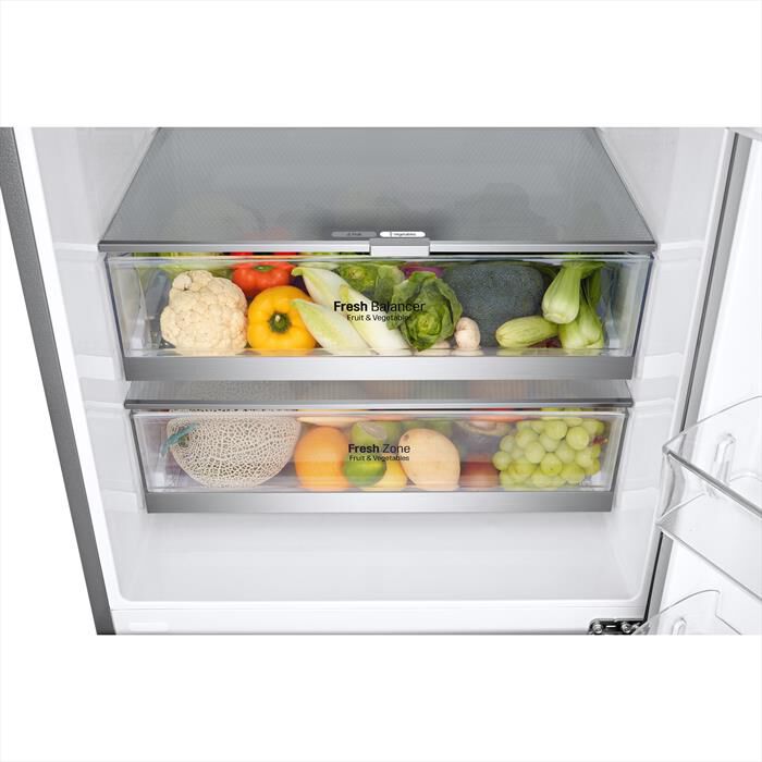 LG - Frigorifero combinato GBB567PZCMB Classe E 500lt-Stainless steel