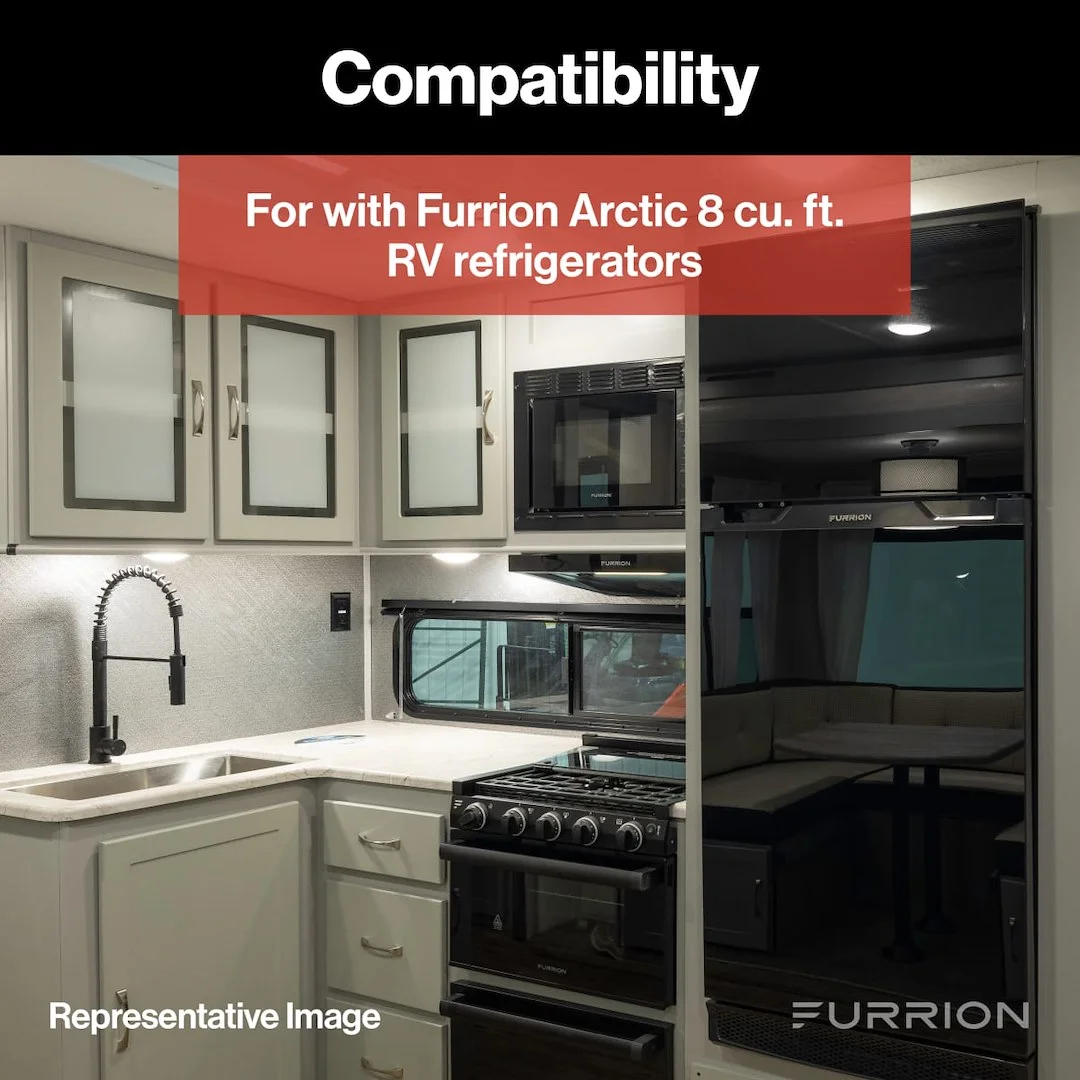 Furrion CFCR08DCGTAA01 Replacement Stainless Steel Refrigerator Door Panel Set 8 Cu Ft