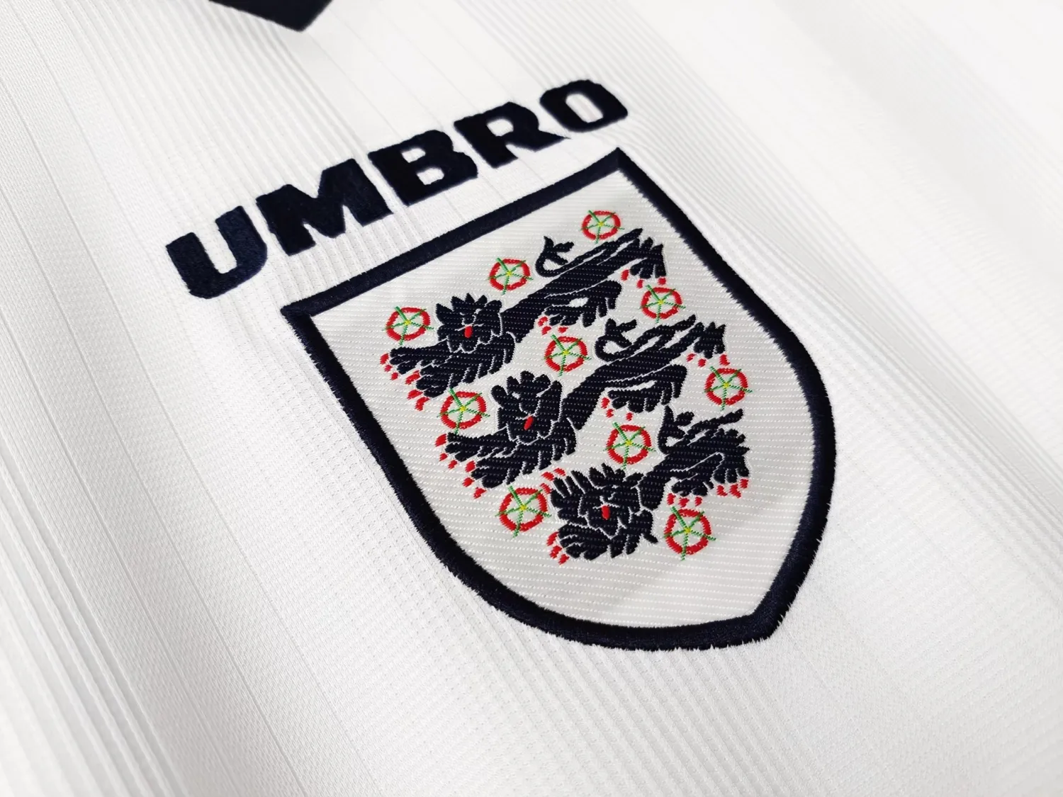 1996 England Home Long Sleeve Retro Jersey-Fans