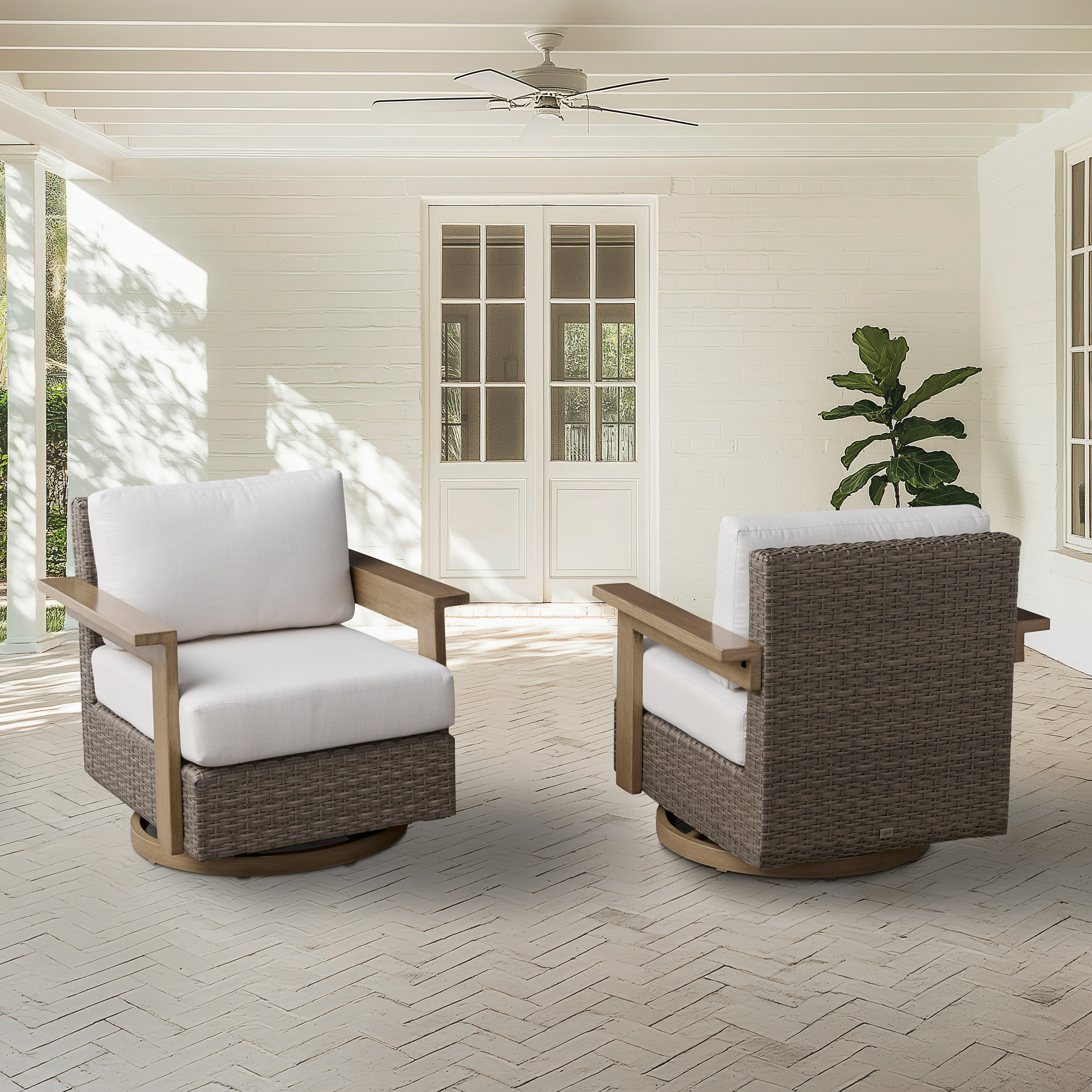 Agio Juniper 2-piece Swivel Glider Chairs