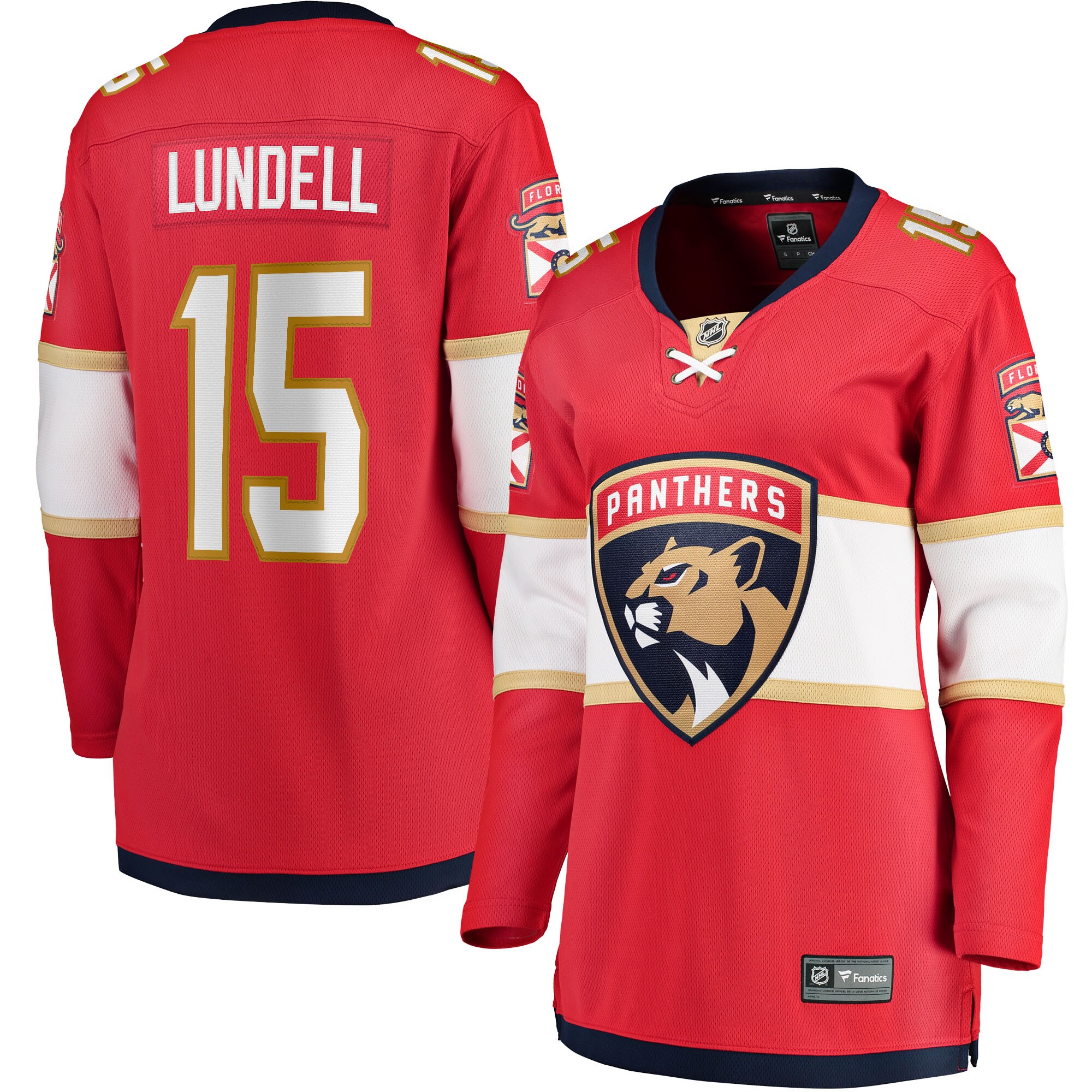 Anton Lundell Florida Panthers Fanatics Women’s Home Breakaway   Jersey – Red