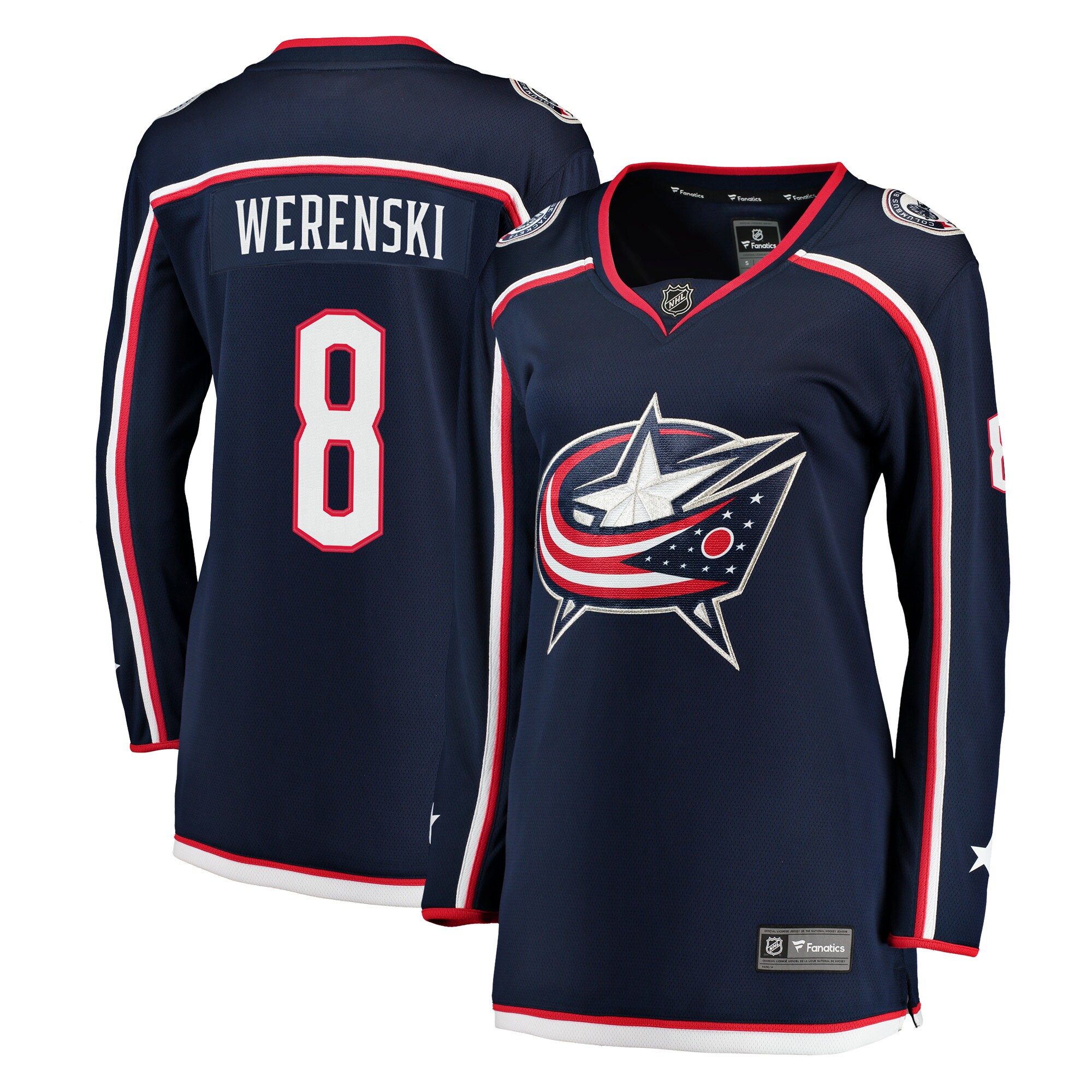 Zach Werenski Columbus Blue Jackets Fanatics Women’s Breakaway Jersey – Navy