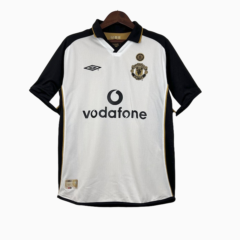 Retro Manchester United 01-02 100th Anniversary Special Edition Jersey - White