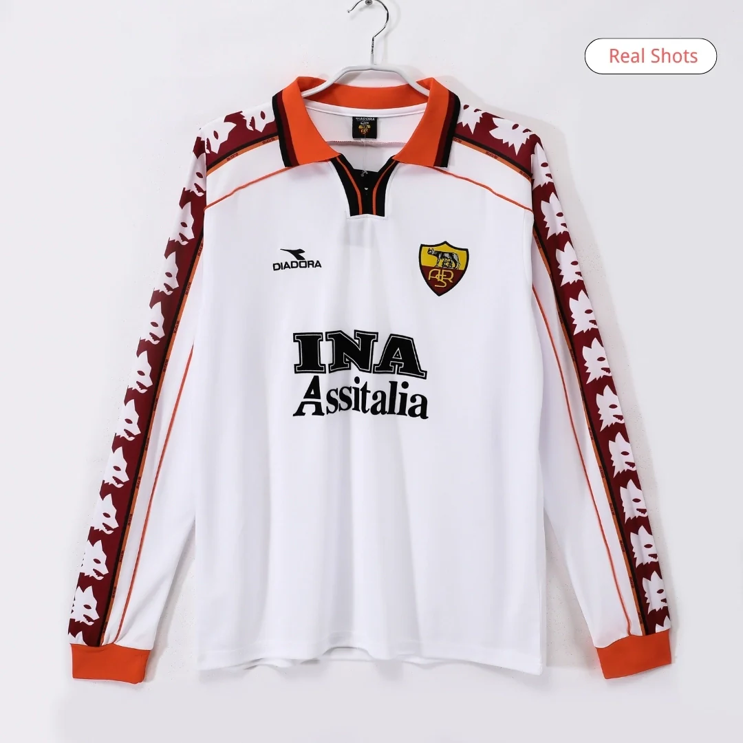 Roma 1998/99 Away Retro Soccer Long Sleeve Jersey