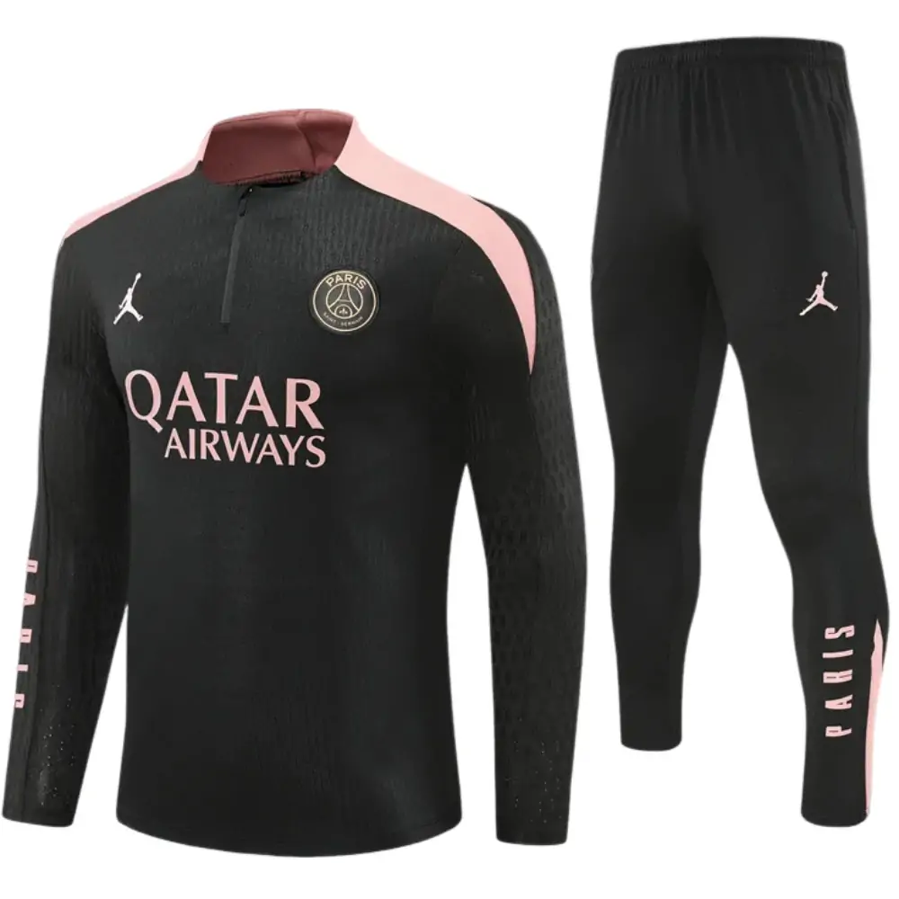 2024-25 New Season Jordan Paris Black and Pink Children's Training Suit