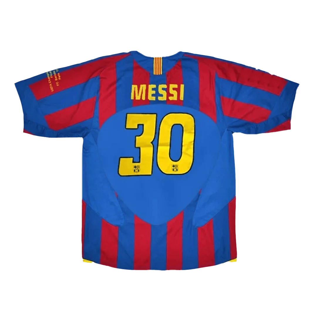 Barcelona MESSI #30 2005/06 Retro Home Soccer Jersey - UCL Final
