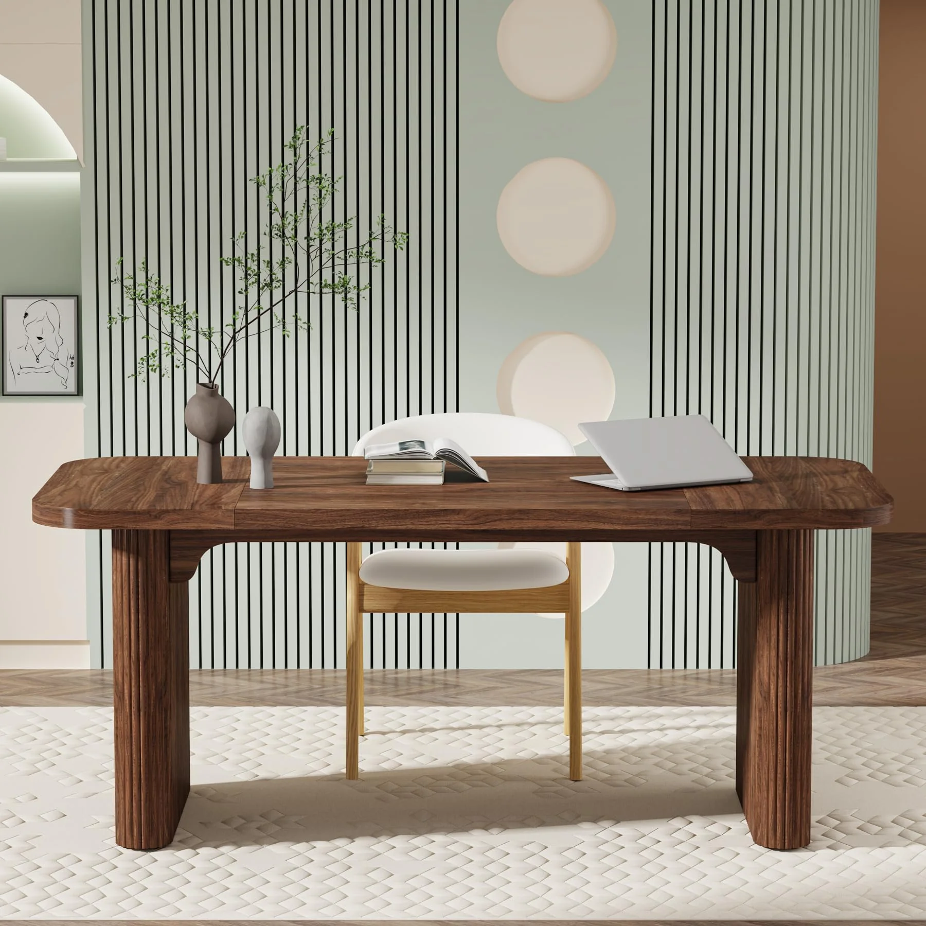 Tribesigns 63'' Computer Desk, Simple Rectangular Writing Table for Home Office Study Room Bedroom