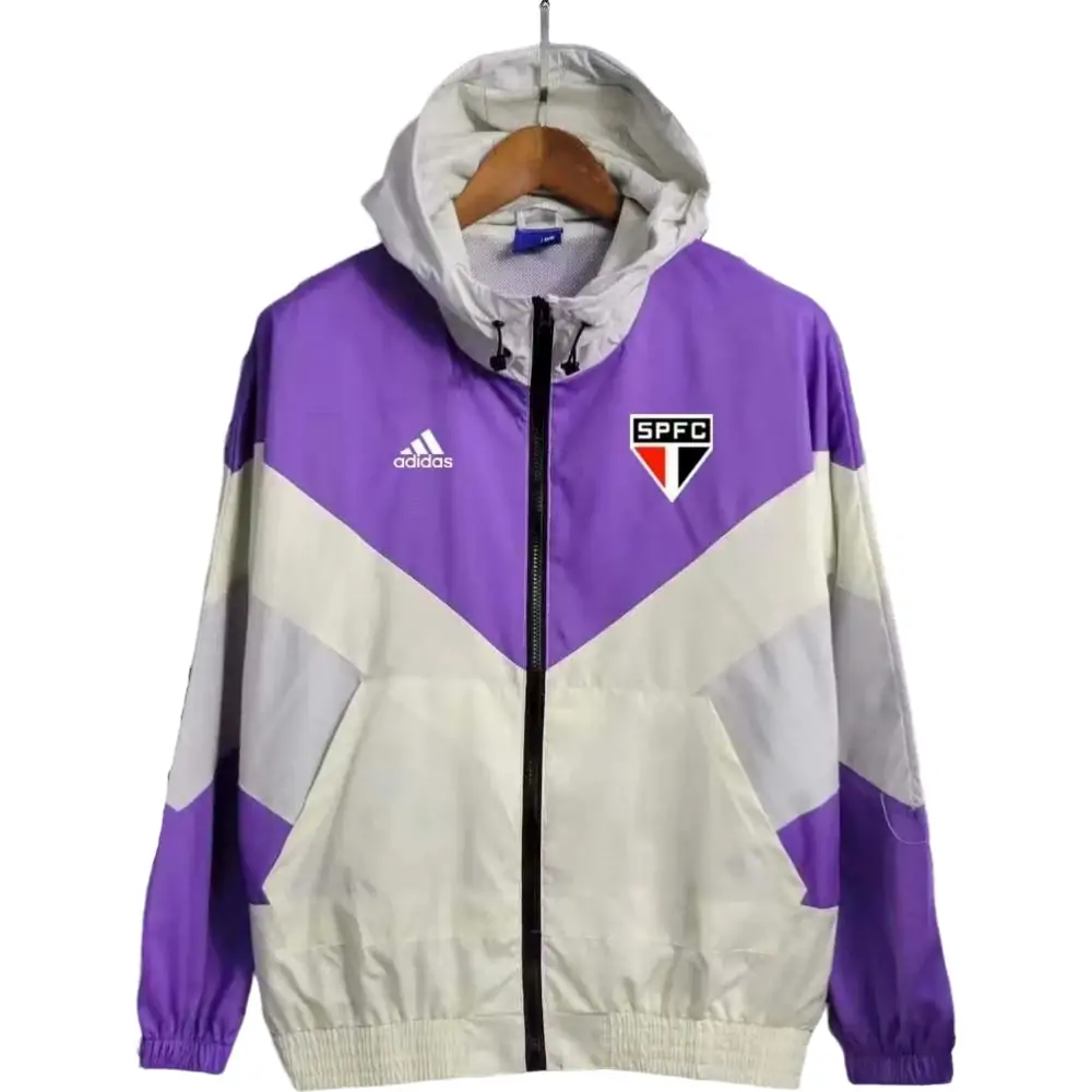 2023 São Paulo Windbreaker Purple Soccer Jersey 1:1 Thai Quality