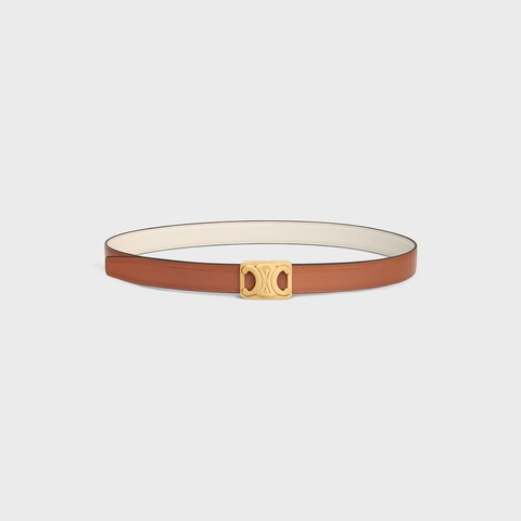 MEDIUM REVERSIBLE FRAMED TRIOMPHE BELT IN TAURILLON