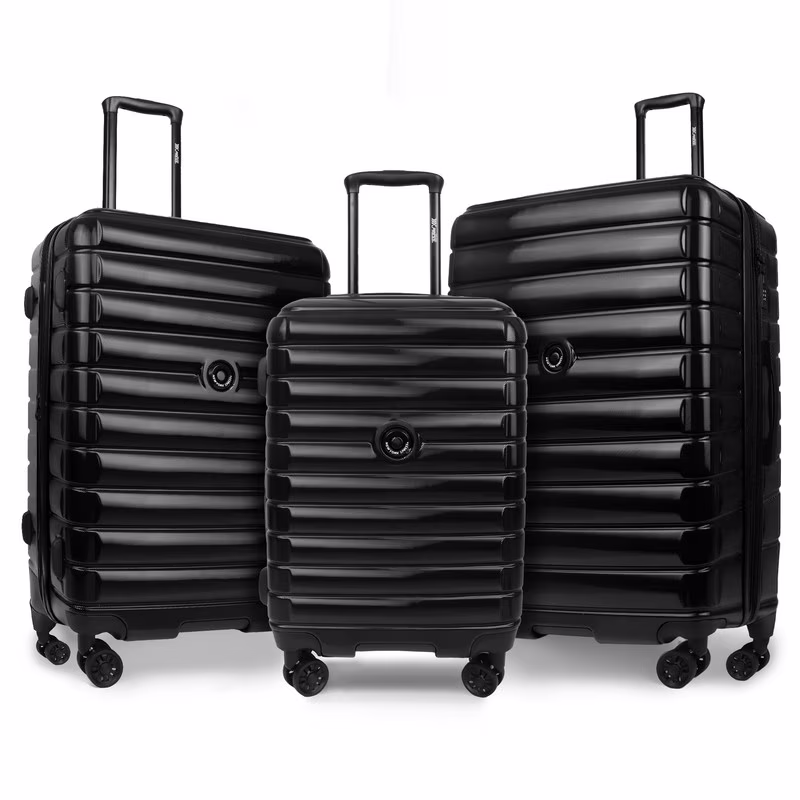 3 Piece Hardshell Luggage Set Expandable Hardside Suitcase with Spinner Wheels and TSA Lock, Lightweight Carry on and Checked Luggage 20