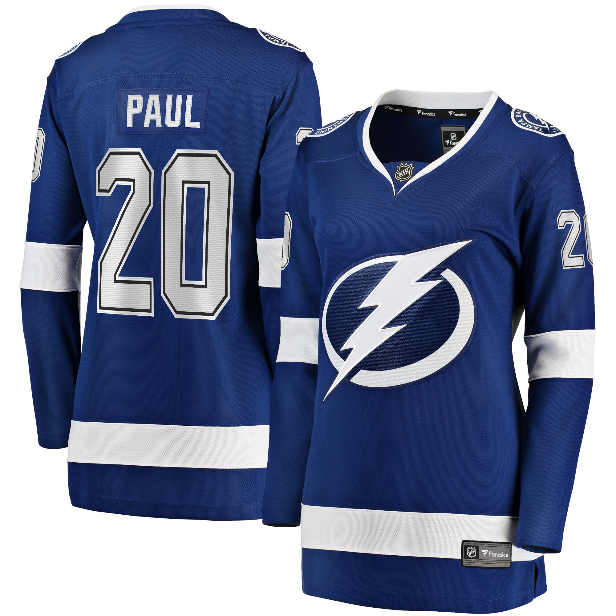 Nicholas Paul Tampa Bay Lightning Fanatics Women’s Home Breakaway   Jersey – Blue