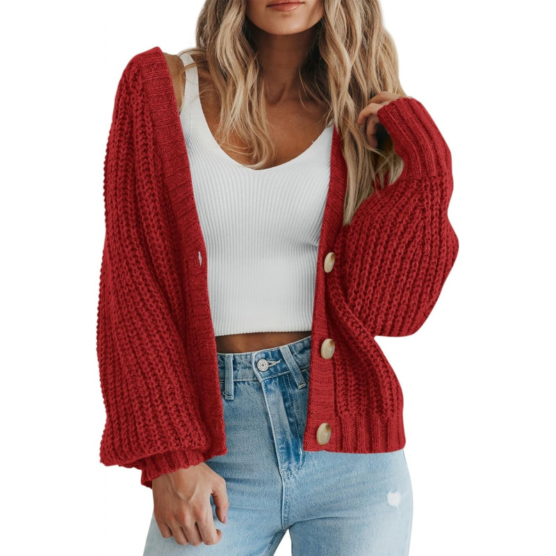 Women's Chunky Knit Open Front Sweater