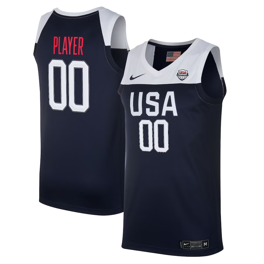 Men's Nike Navy USA Basketball Swingman Pick-A-Player Jersey - Limited Edition