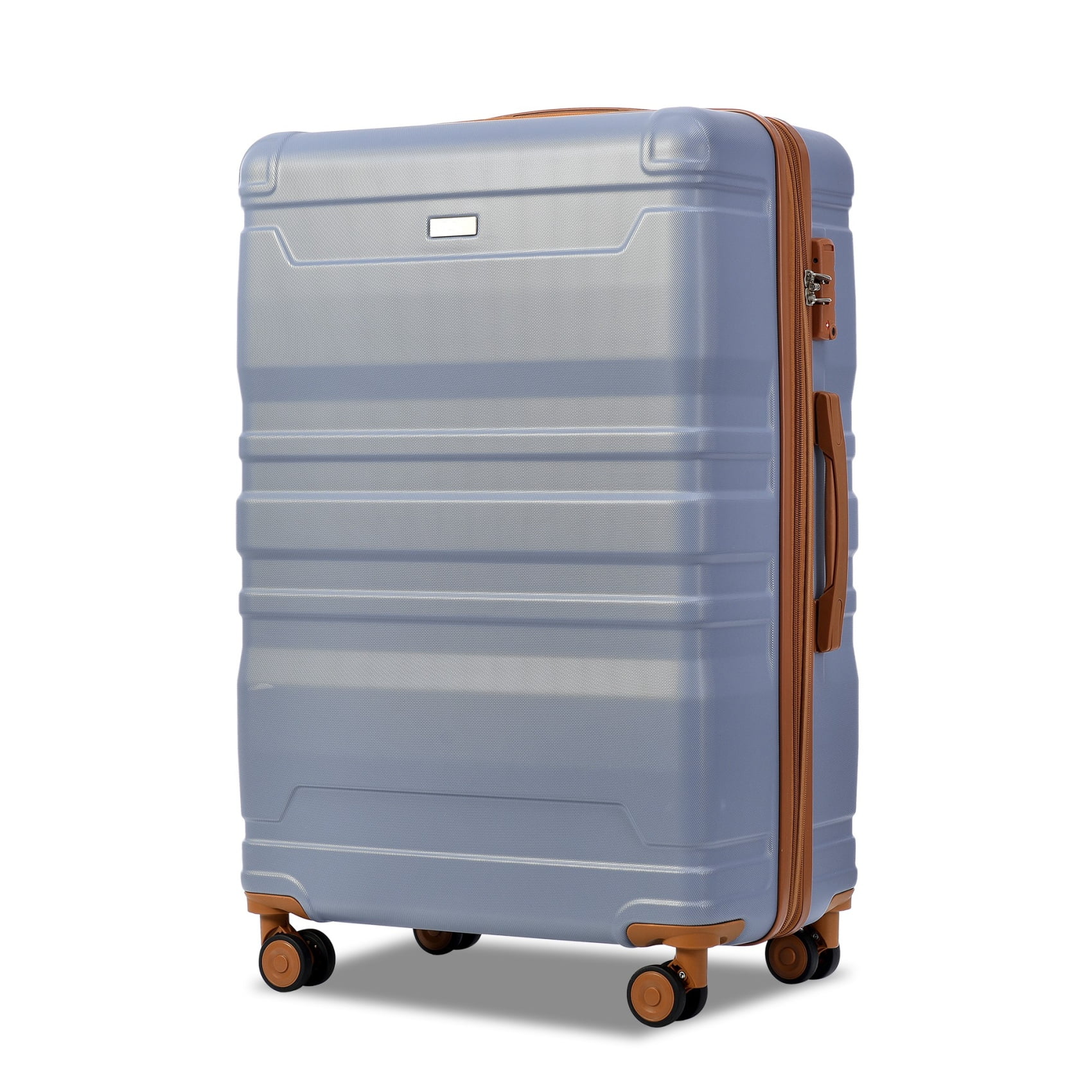 Luggage Suitcase 3 Piece Sets, New Model Expandable ABS Hardshell Luggage, Lightweight Carry-on Suitcase Sets with Spinner Wheels & TSA Lock, 20''/ 24''/ 28'', Blue Gray