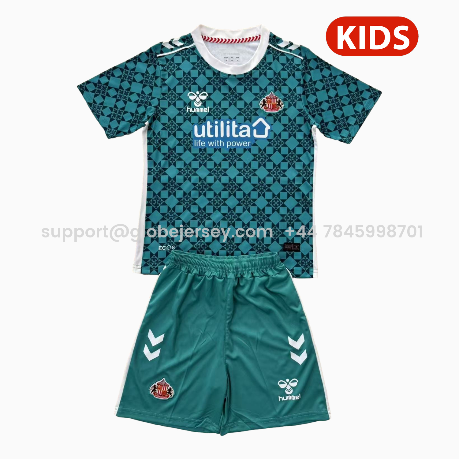 Sunderland 25-26 Green Goalkeeper Kids Kit