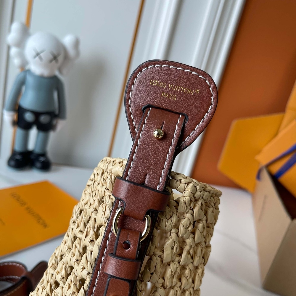 Louis Vuitton All In BB Raffia Brown 7.1 Inches M14217