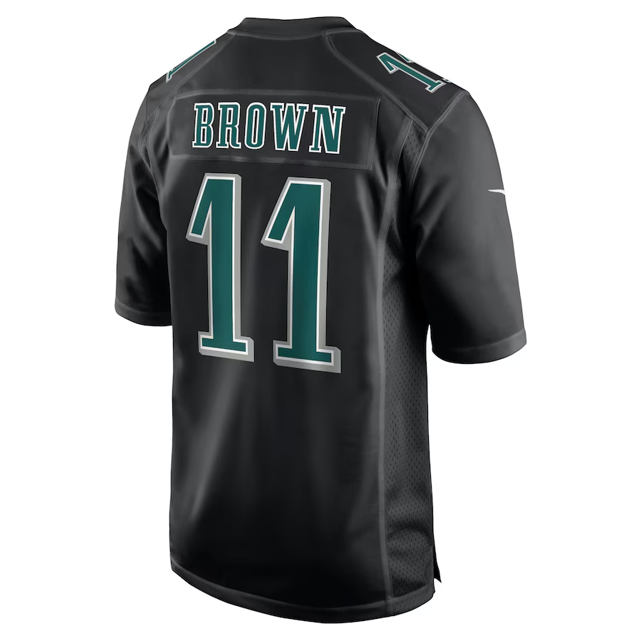 Men's Philadelphia Eagles A.J. Brown Nike Carbon Black Super Bowl LIX Fashion Game Player Jersey