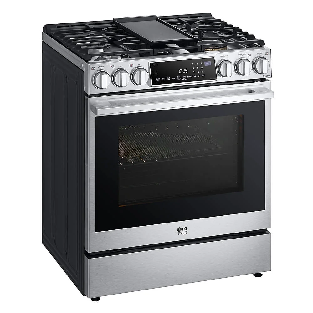 LG Studio LSGS6338F 6.3 Cu. Ft. Stainless Slide-In Gas True Convection Range