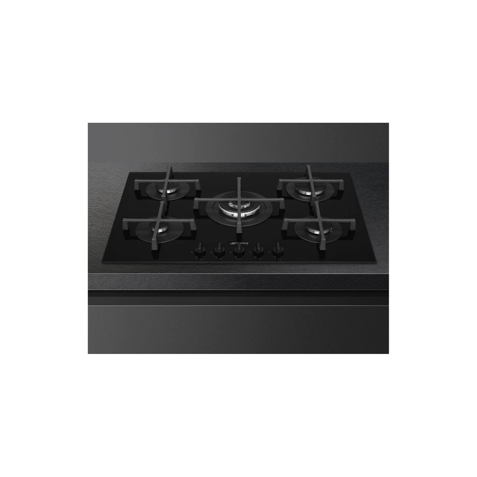 Piano cottura a Gas Smeg PV275B 5 Fuochi Nero
