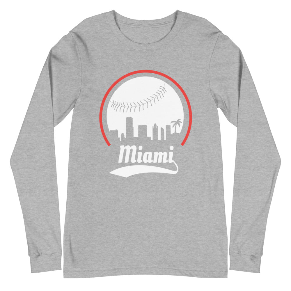 Unisex Miami Marlins Baseball Long Sleeve Tee Shirt