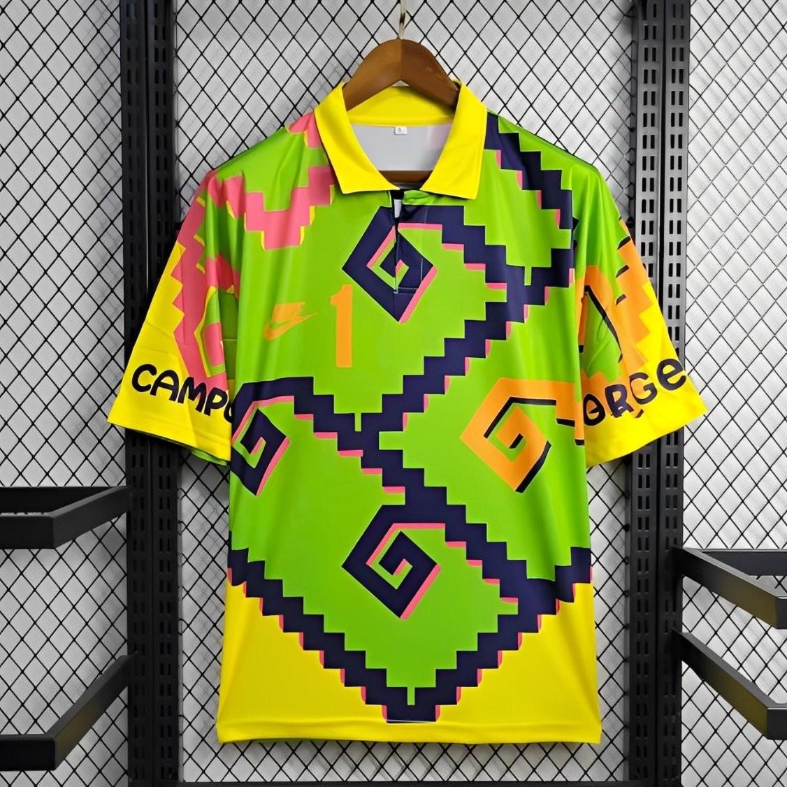 Retro Mexico 1995 Goalkeeper Green Black Jersey