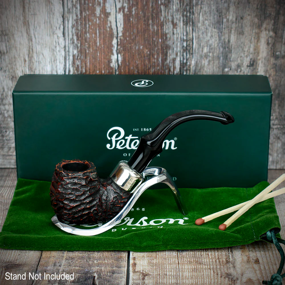 Peterson of Dublin System Rustic Briar Smoking Pipe - Shape No.317