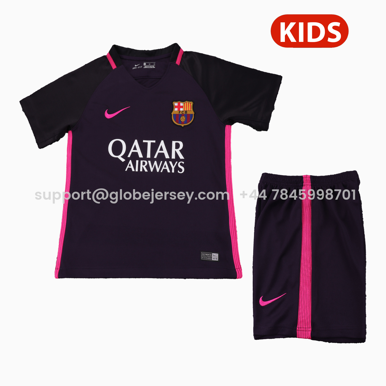 Retro Barcelona 2016-17 Away Kids Kit