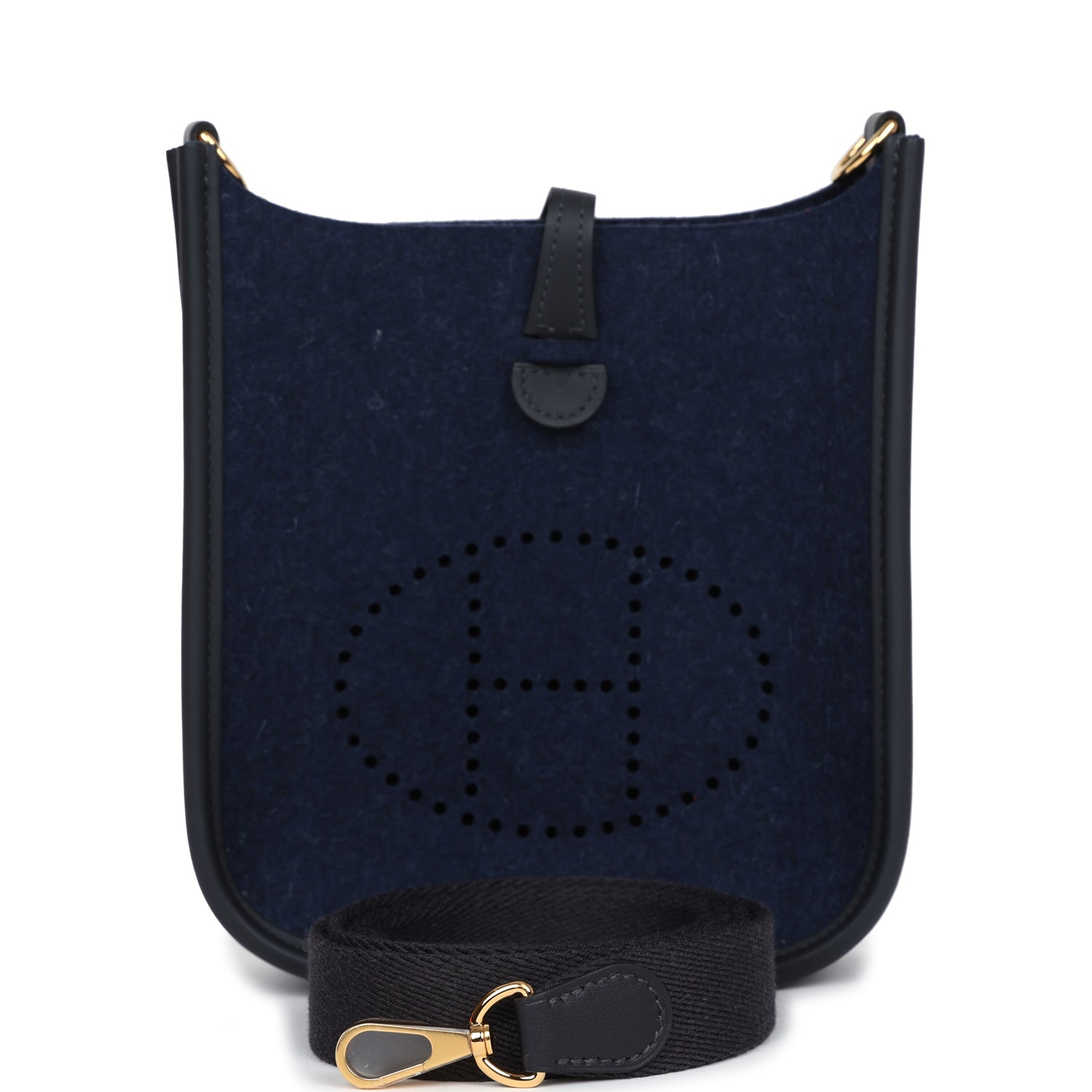 Evelyne TPM Bleu Nuit Feutre and Caban Swift Gold Hardware