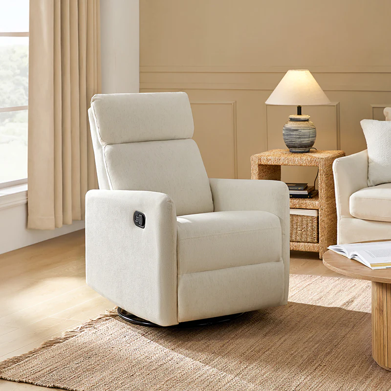 Jessie Mid-century Manual Swivel Recliner