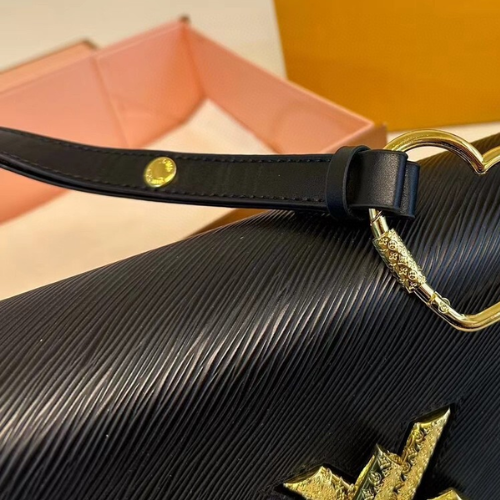 Louis Vuitton Twist MM Black Gold 9.0 Inches