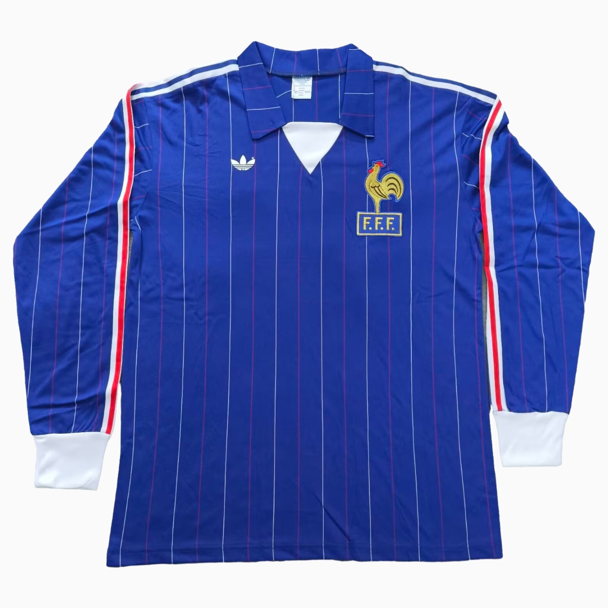 Retro France 1982 Home Long Sleeves Jersey